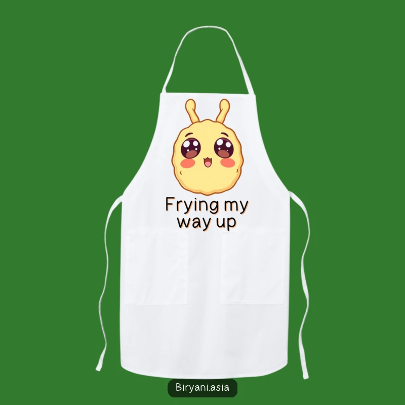 Funny Surprised Tempura Apron: Cook with Delightful Floating Foodie Shock
