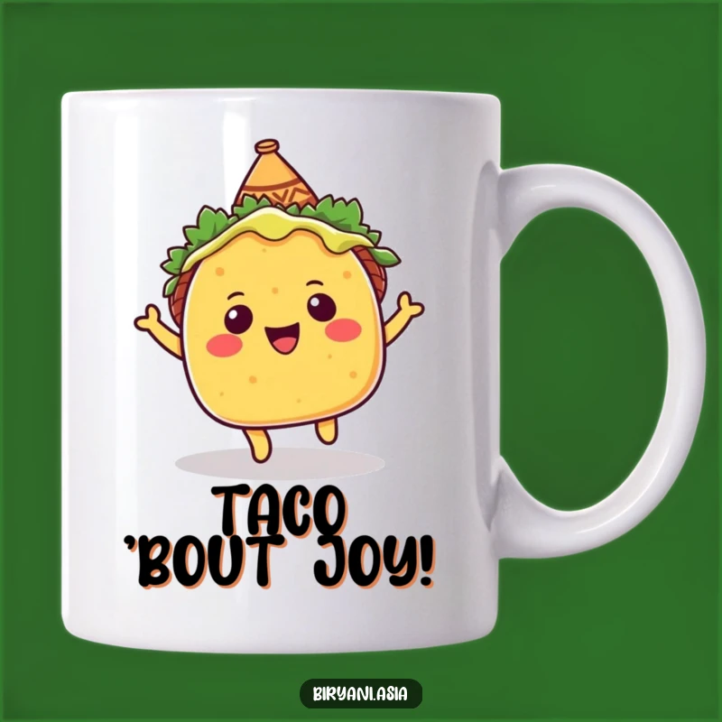 Funny Taco Bouncer Mug - Cheerful Sombrero Foodie Gift