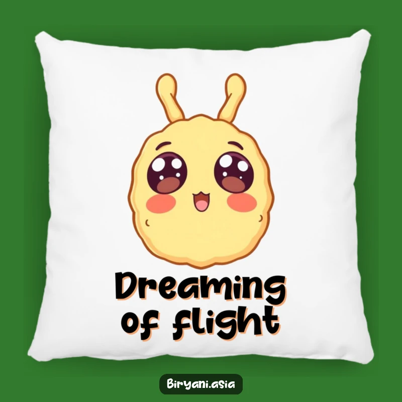 Funny Surprised Tempura Pillow: Cozy Comfort with Upward Floating Foodie Fun