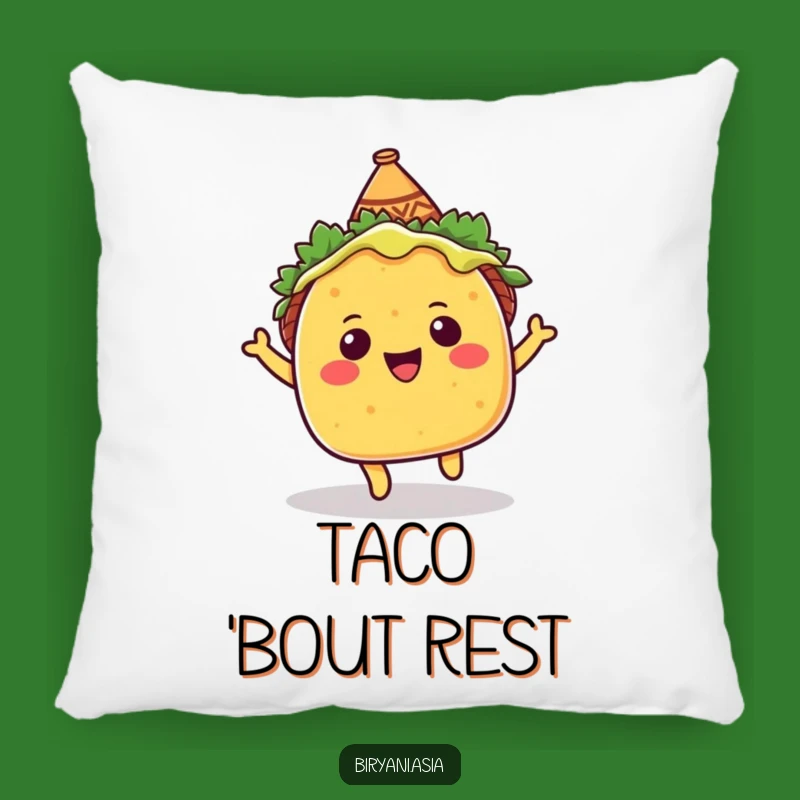 Funny Taco Bouncer Pillow - Cozy Sombrero Fiesta Decor