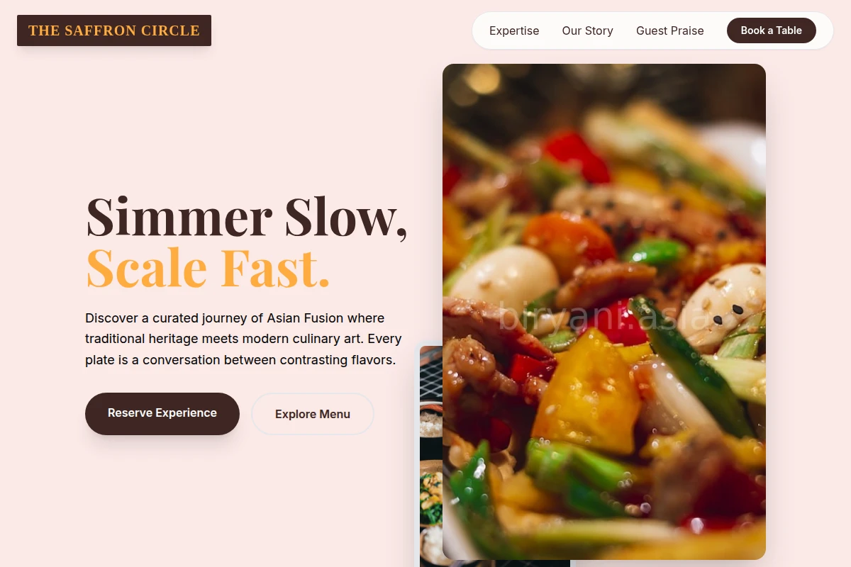 Gourmet Asian Fusion Food