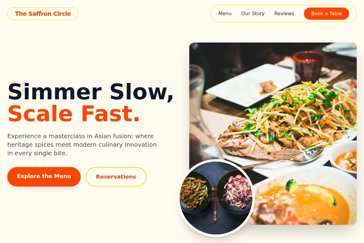 Plate Asian Fusion Food