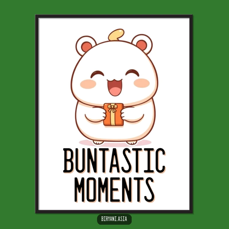 Funny Bao Bun Gift Digital Art: Instant Sweetness, a Downloadable Humorous Gift