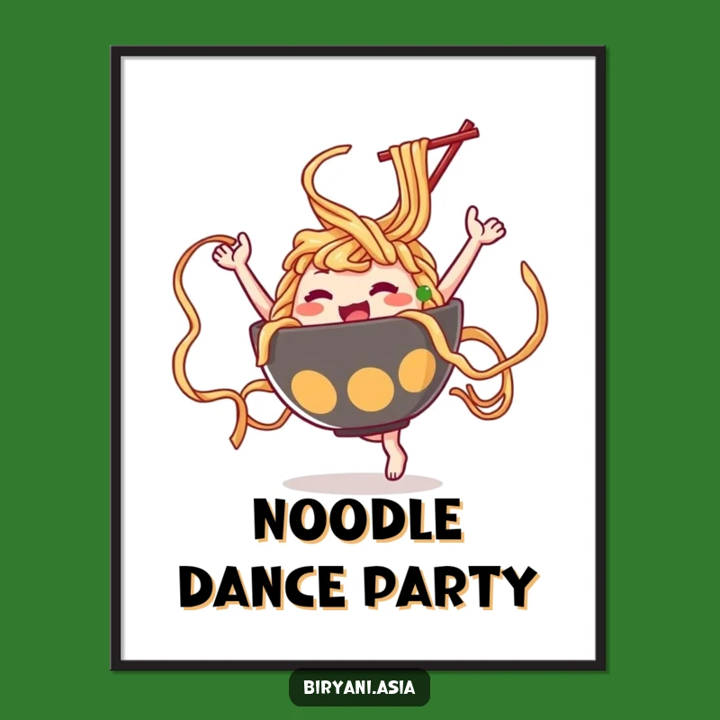 Funny Ramen Dance Digital Art: Instant Noodle Fun, a Downloadable Humorous Gift