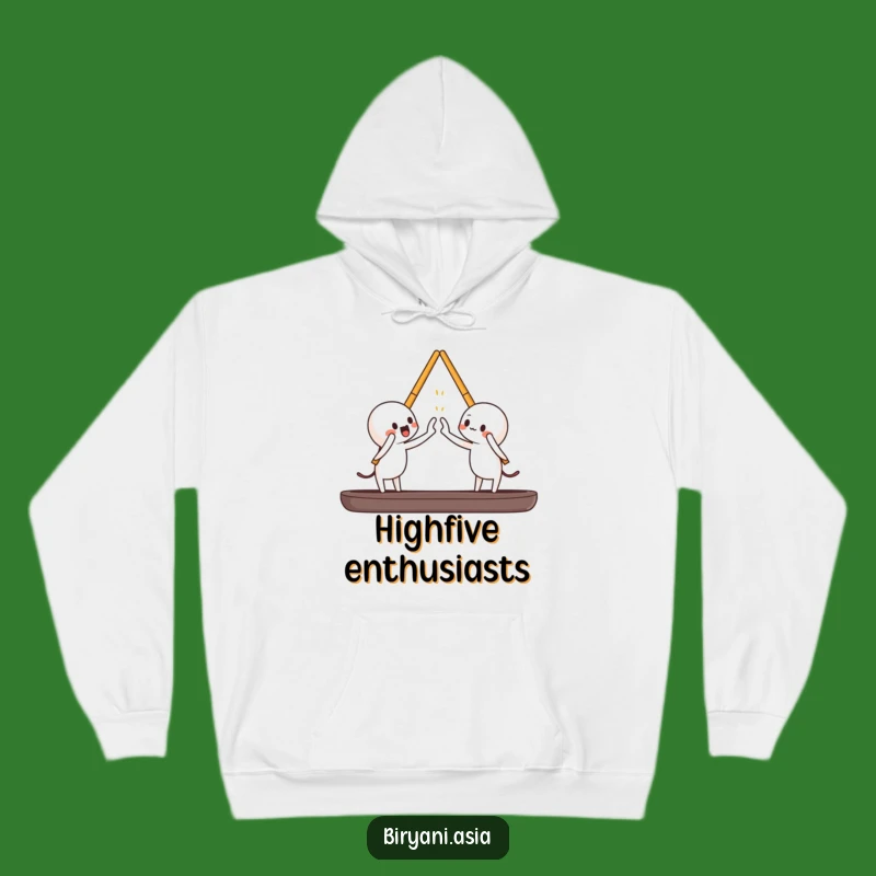 Cozy Funny Chopsticks High-Five Hoodie: Warmth Meets Playful Mealtime Celebration