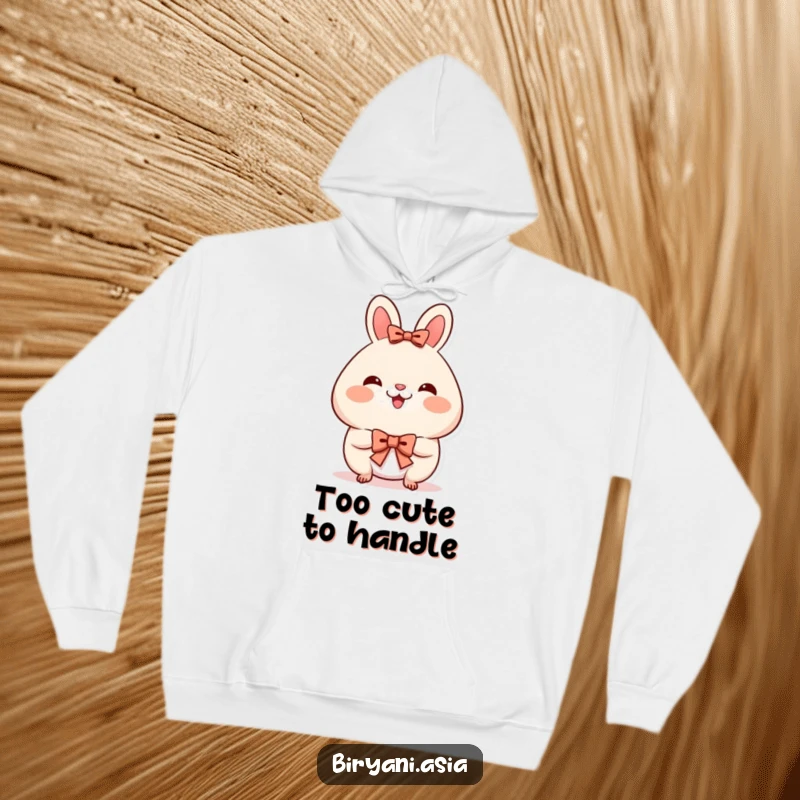 Funny Hoodie: A smiling bao bun with rosy cheeks, captured mid-bow, radiating warmth and charm.