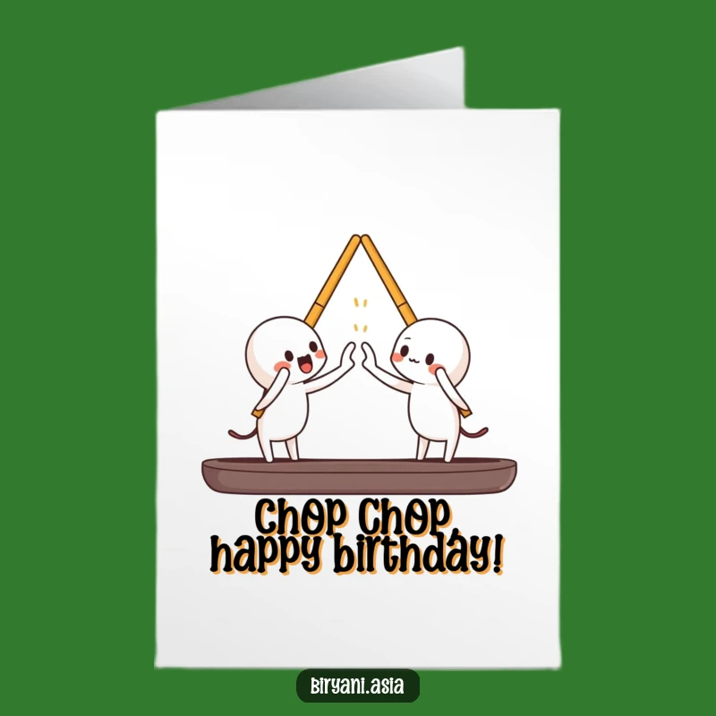 Free Printable Birthday Card: Chopstick High-Five Fun!