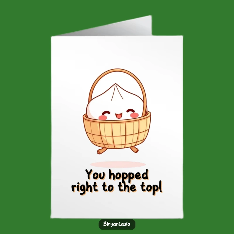 Free Printable Congrats Card: Hopping Dim Sum Funny Downloadable Gift for Success