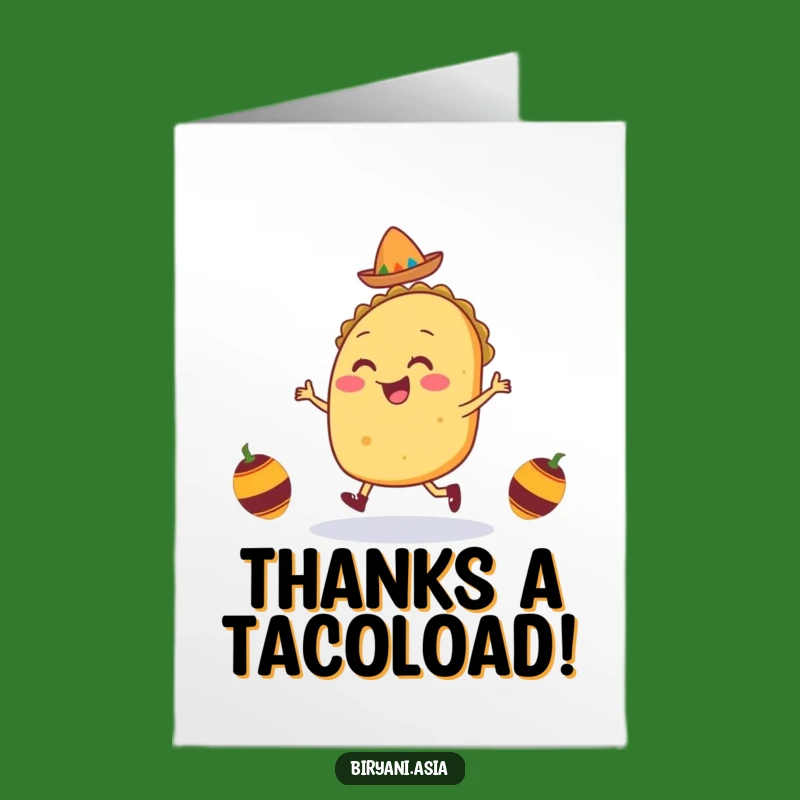 Free Printable Taco Thank You Card: Express Gratitude with a Funny Fiesta Jig