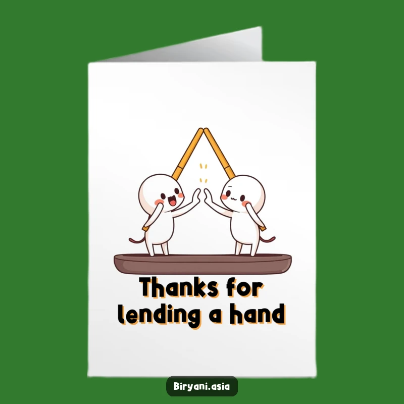 Free Printable Thank You Card: Chopstick High-Five Thanks!