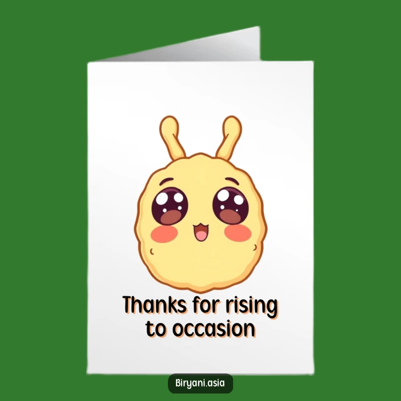Free Printable Thank You Card: Wide-Eyed Tempura Gratitude